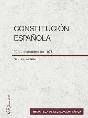 cover image of Constitución española. 29 de diciembre de 1978. 42614